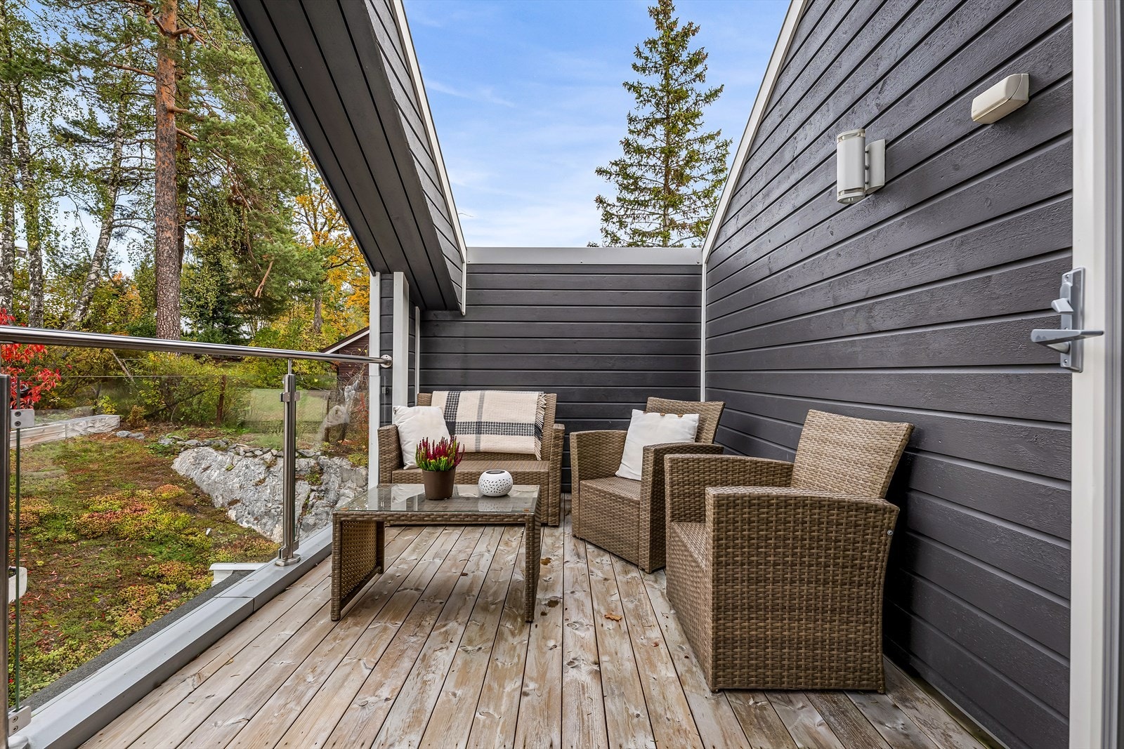 Flott uteplass også fra soverommet. Galleribilde