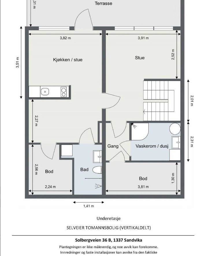 Plantrgning 3. etasje Galleribilde