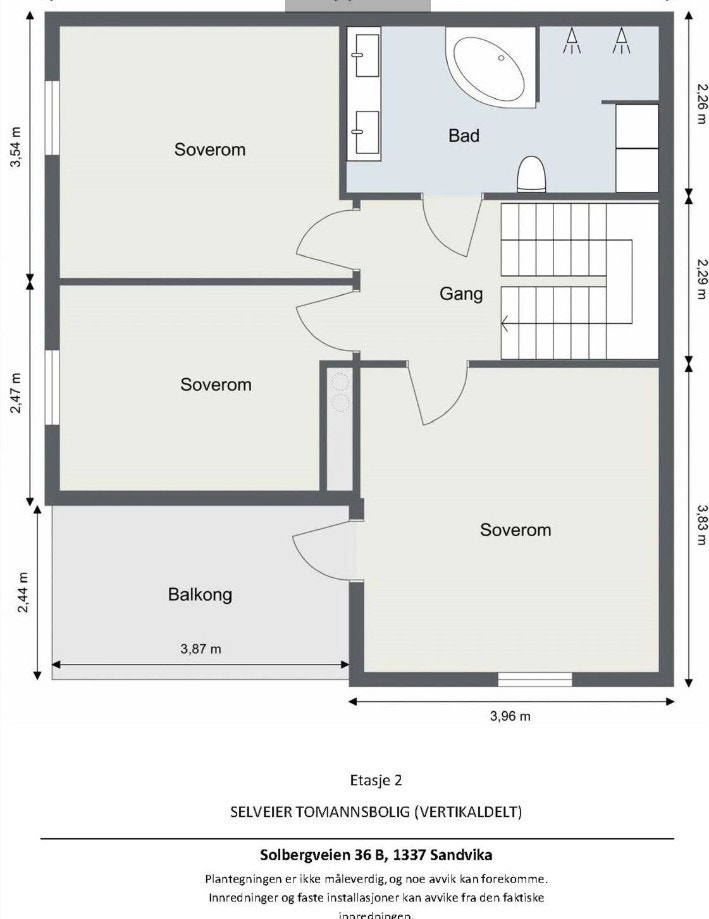 Plantegning 2. etasje Galleribilde