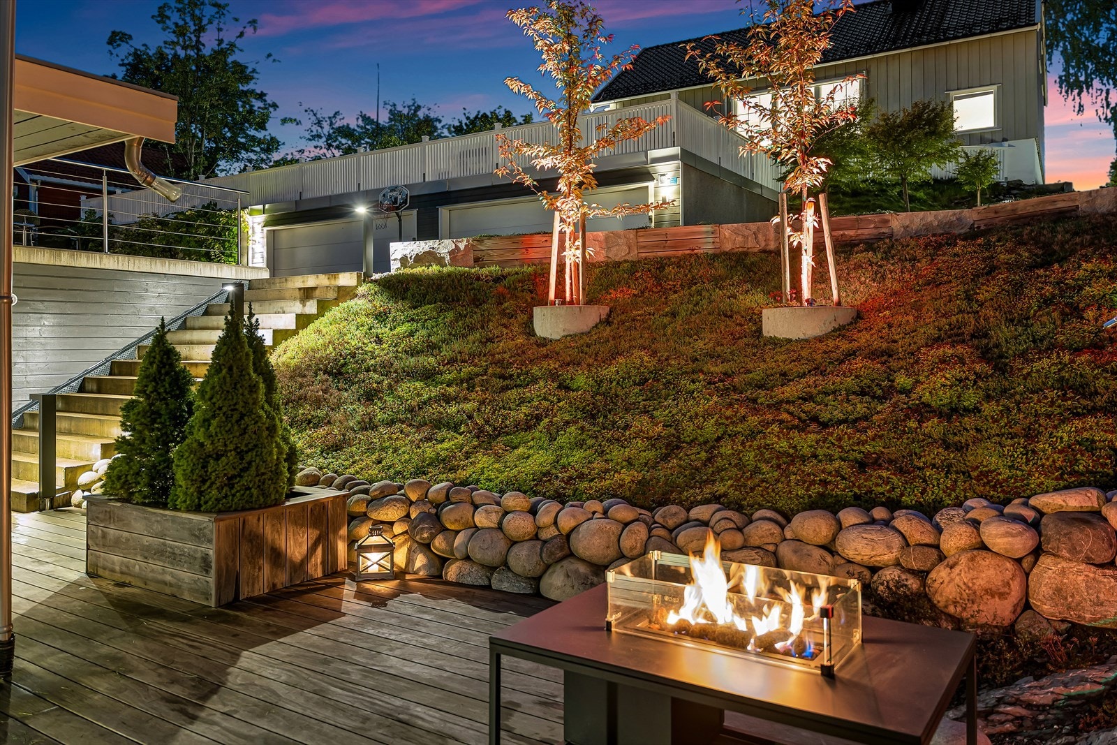 Skråningen er pent opparbeidet og lettstelt. Galleribilde