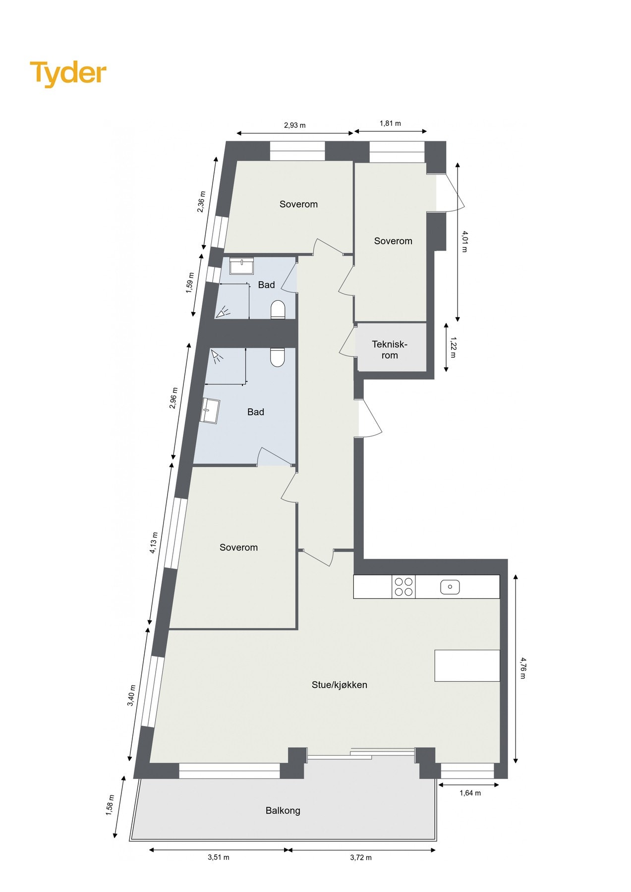 Smakfull, nyoppført endeleilighet i etterspurte Prinsessealléen på Skøyen/Madserud. Galleribilde