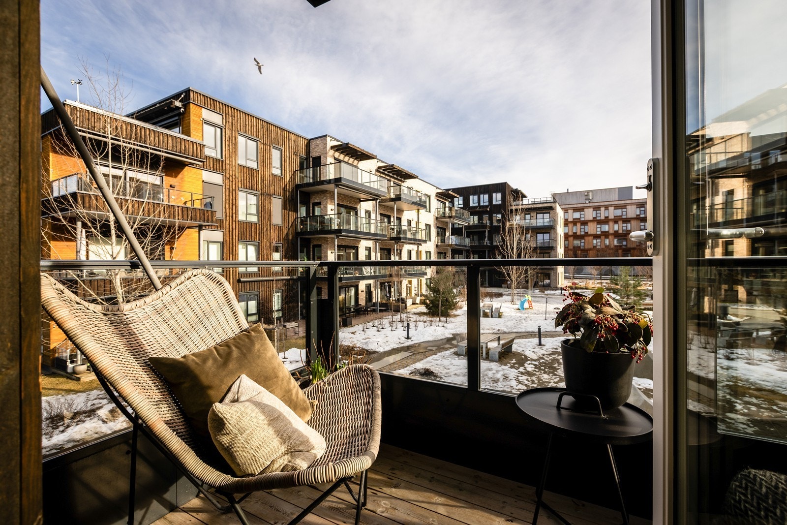 Balkong mot bakgården, her får man deilig morgensol. Galleribilde