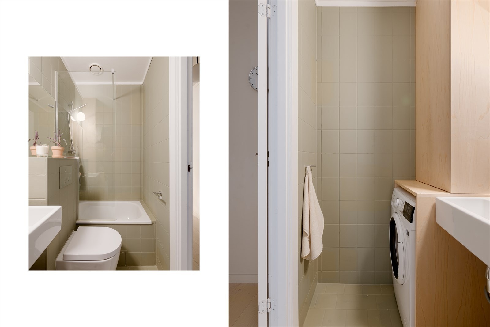 Lekkert bad oppgradert i 2022 med nytt badekar, toalett, servant og malte flater. Galleribilde