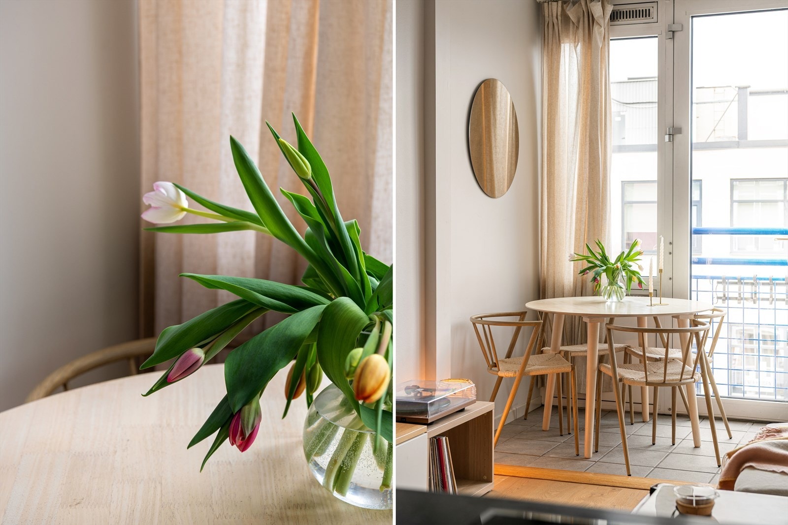 Leiligheten er malt i tidsriktige og lyse farger. Galleribilde