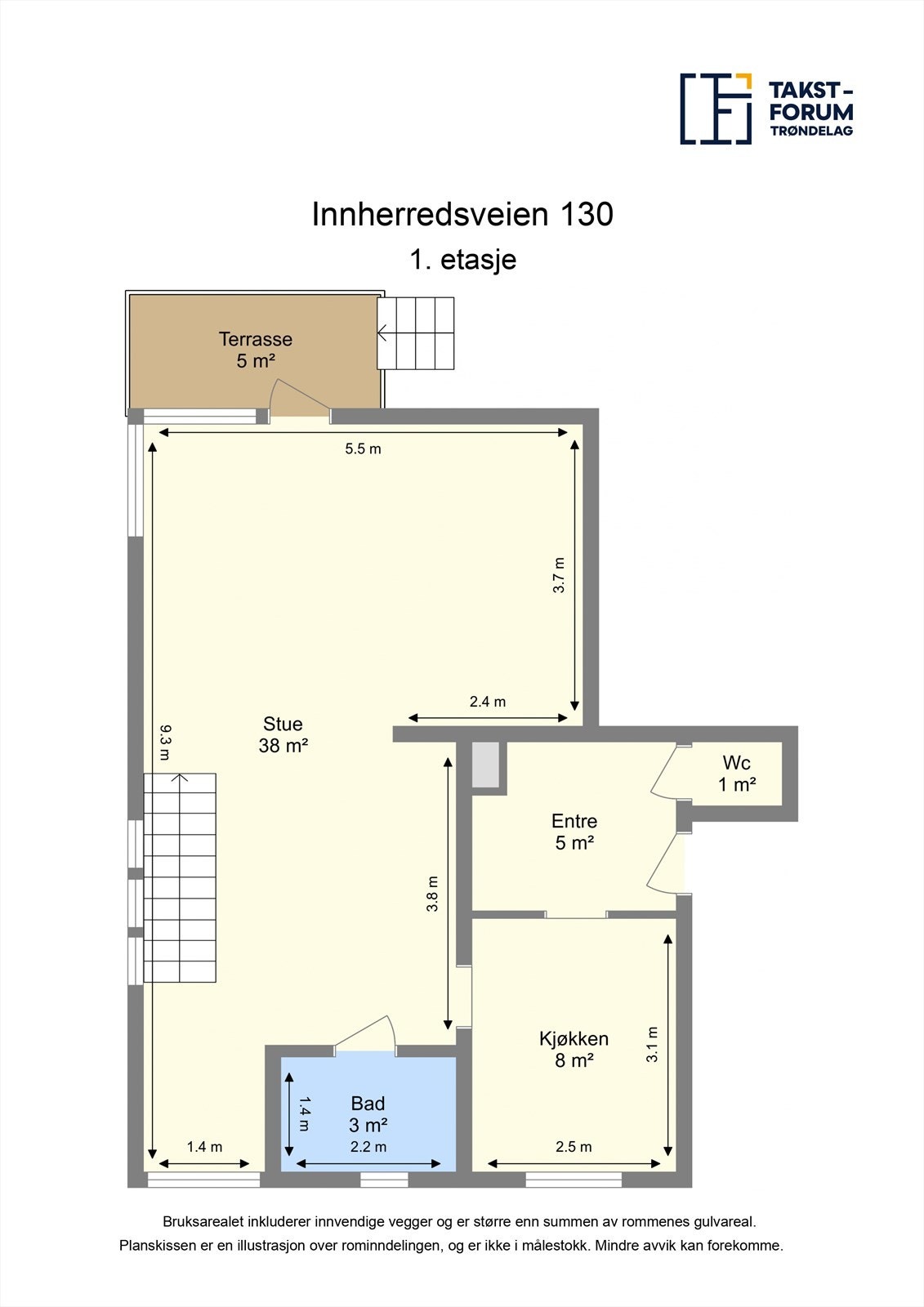 Planskisse 1. etasje. Galleribilde