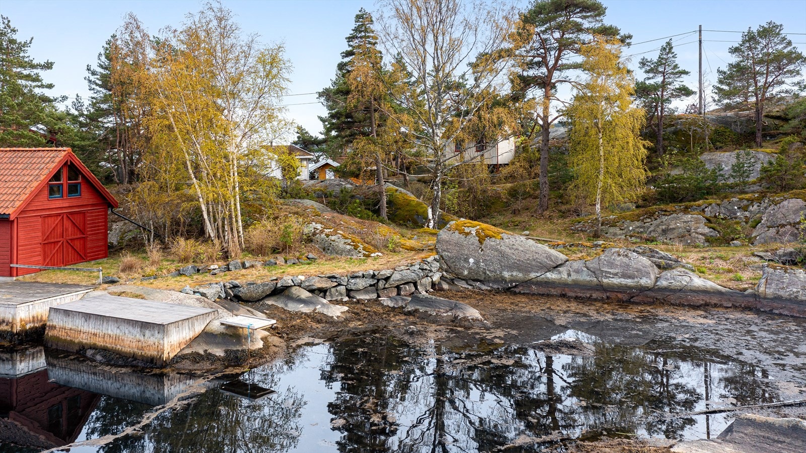Det er tinglyst veirett fra brygga til eiendommen. Galleribilde