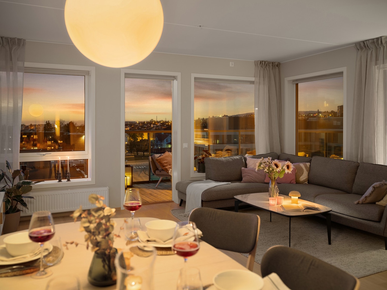 Utsikten er minst like vakker på kveldstid! Galleribilde