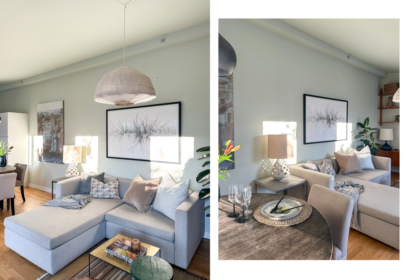 Leiligheten preges av store vindusflater og mye naturlig lysinnslipp. Galleribilde