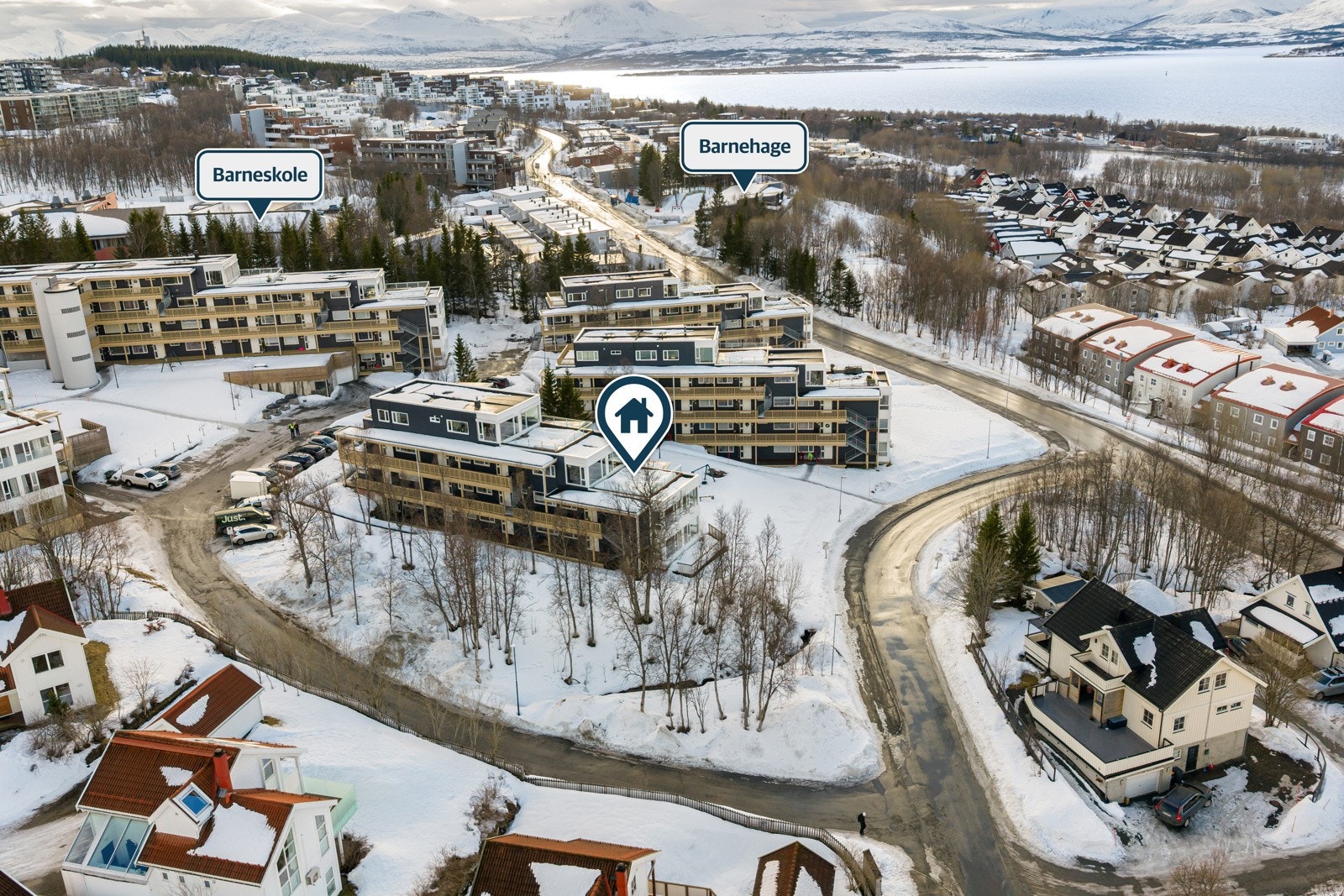 Leiligheten har en attraktiv beliggenhet i Workinnmarka. Galleribilde