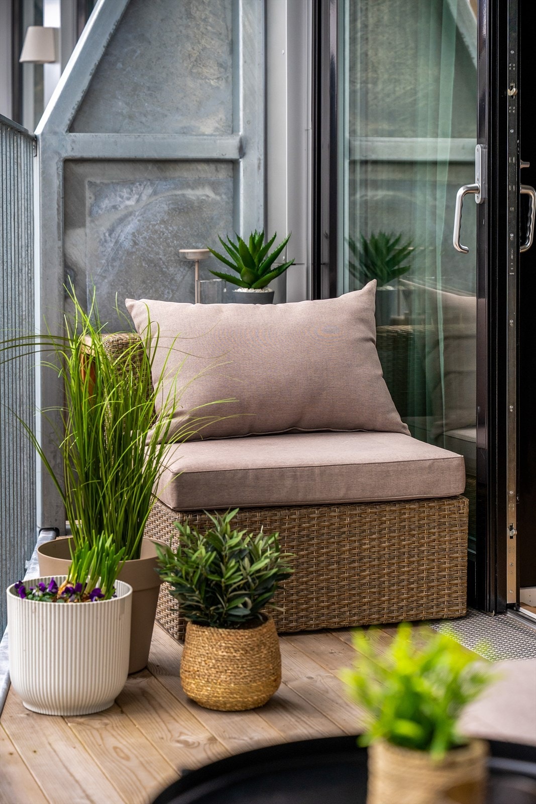 Direkte utgang fra stuen til balkongen. Galleribilde