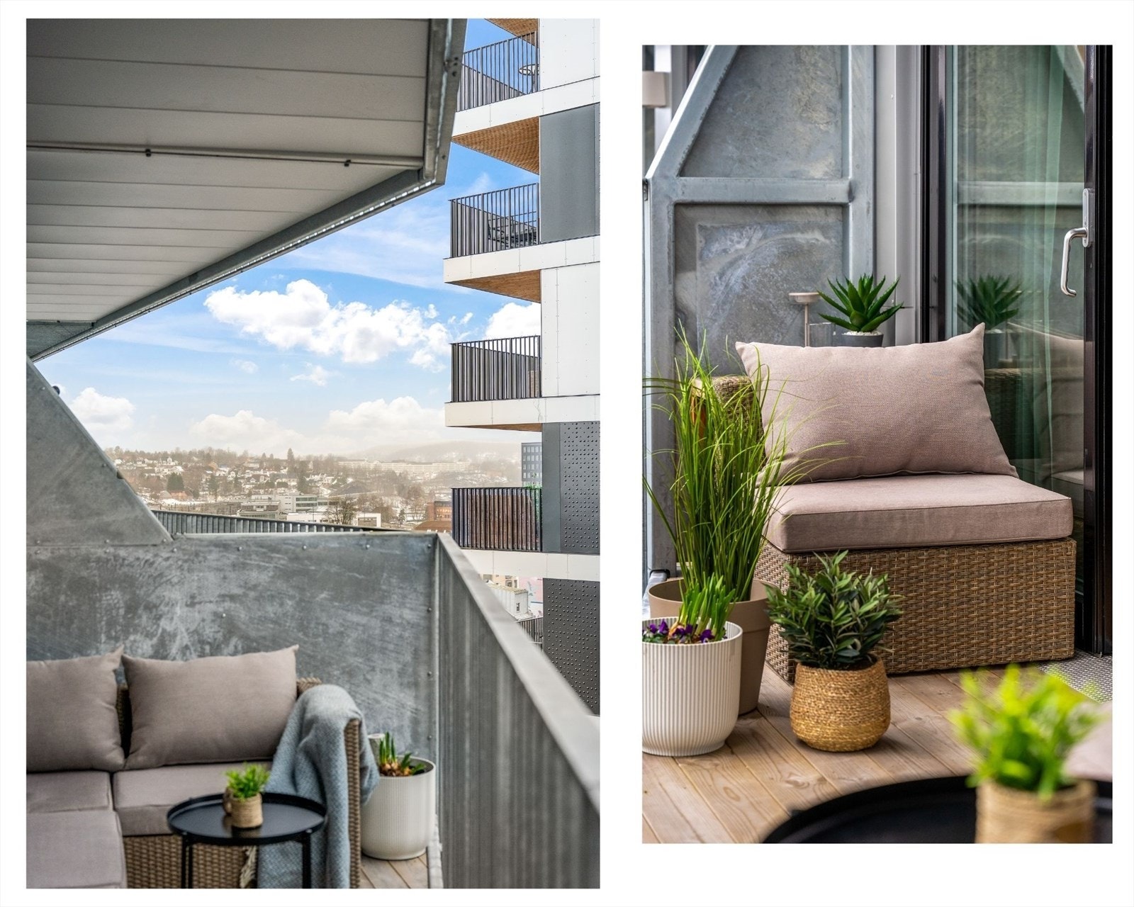 Fra balkongen i 9. etasje har du utsyn over nærområdet. Galleribilde