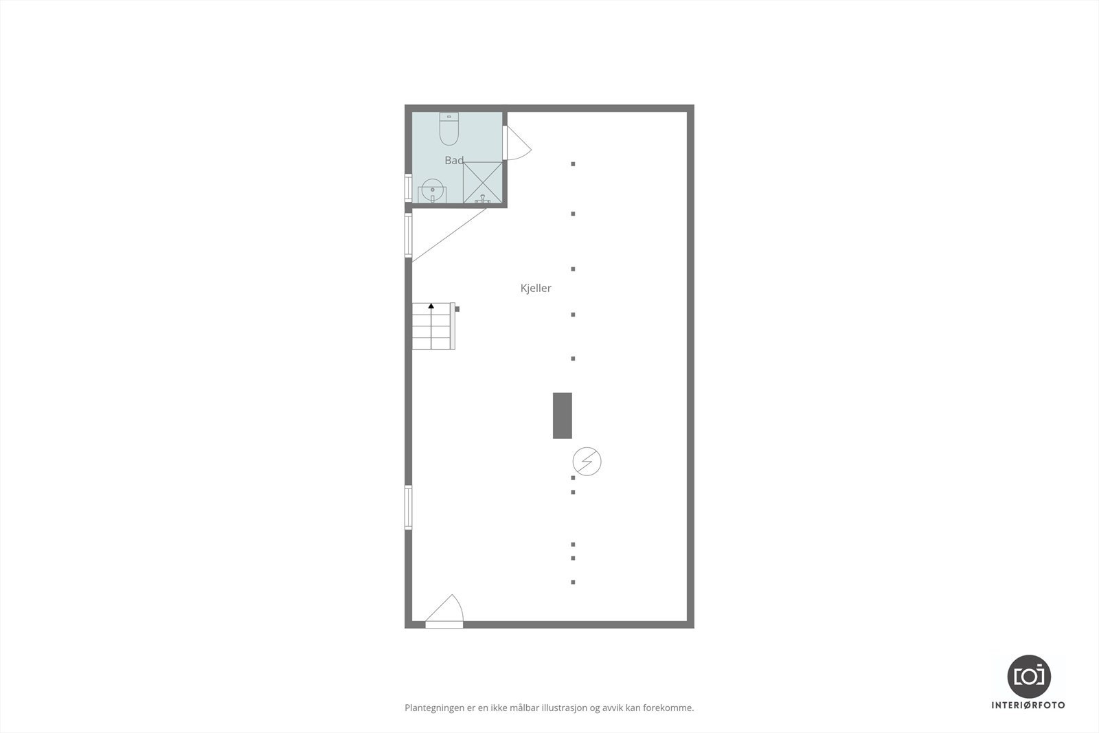 Plantegning for kjeller Galleribilde