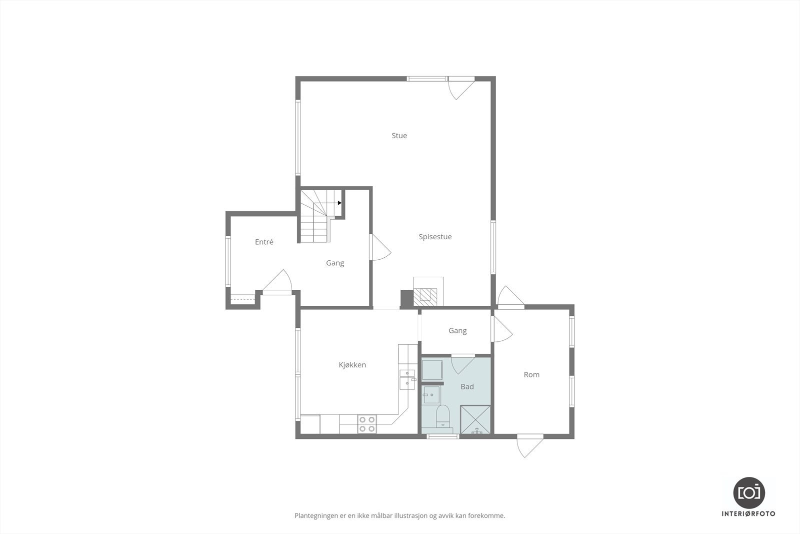 Plantegning for 1. etasje Galleribilde