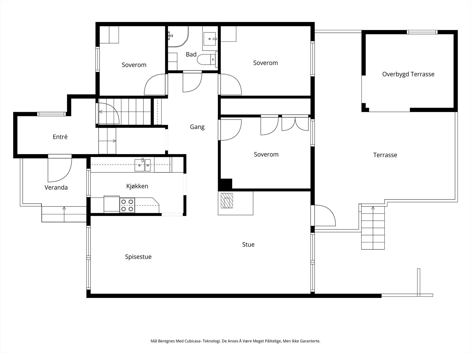 Plantegning hovedetasje. Galleribilde