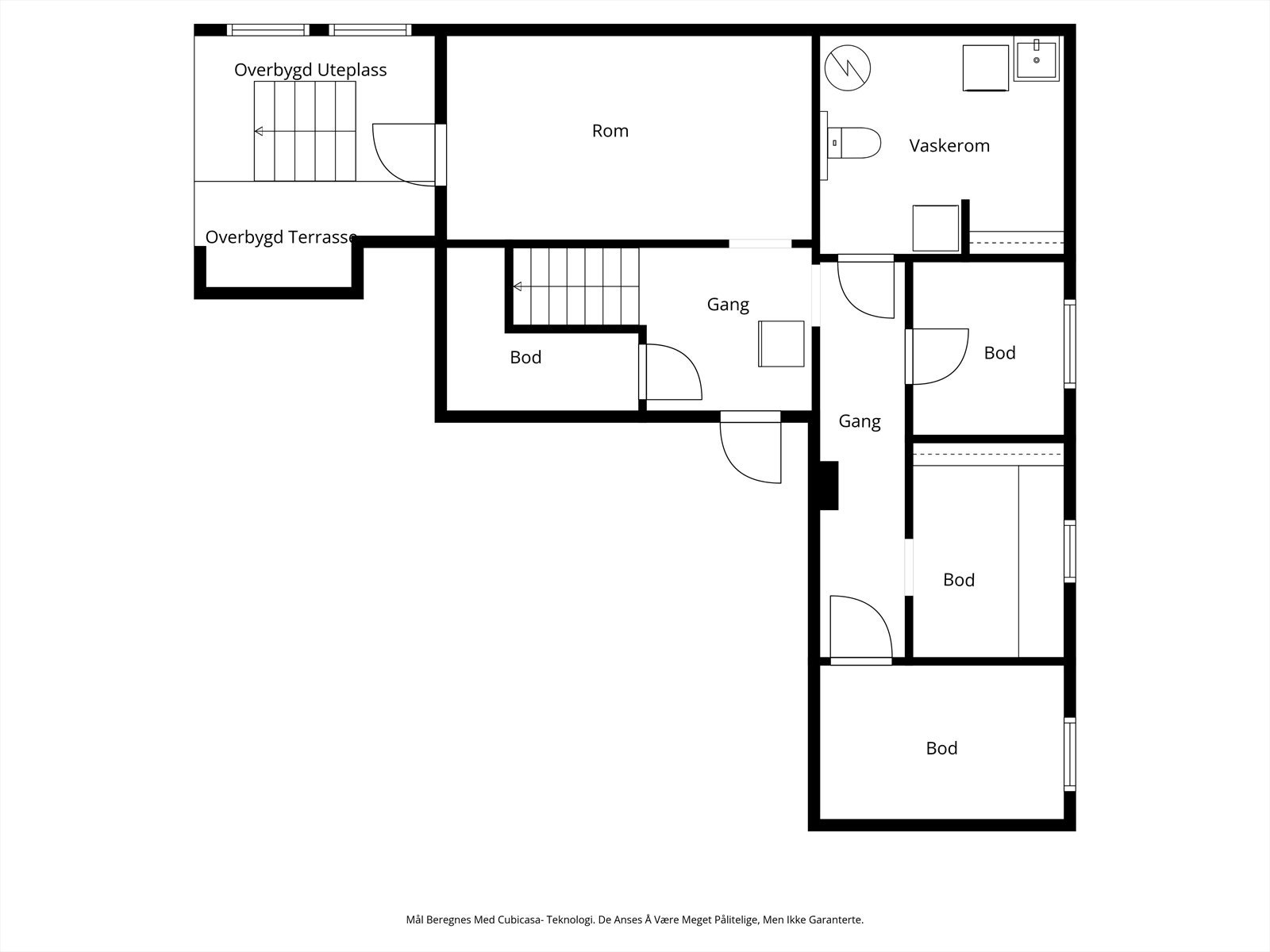 Plantegning kjelleretasje. Galleribilde
