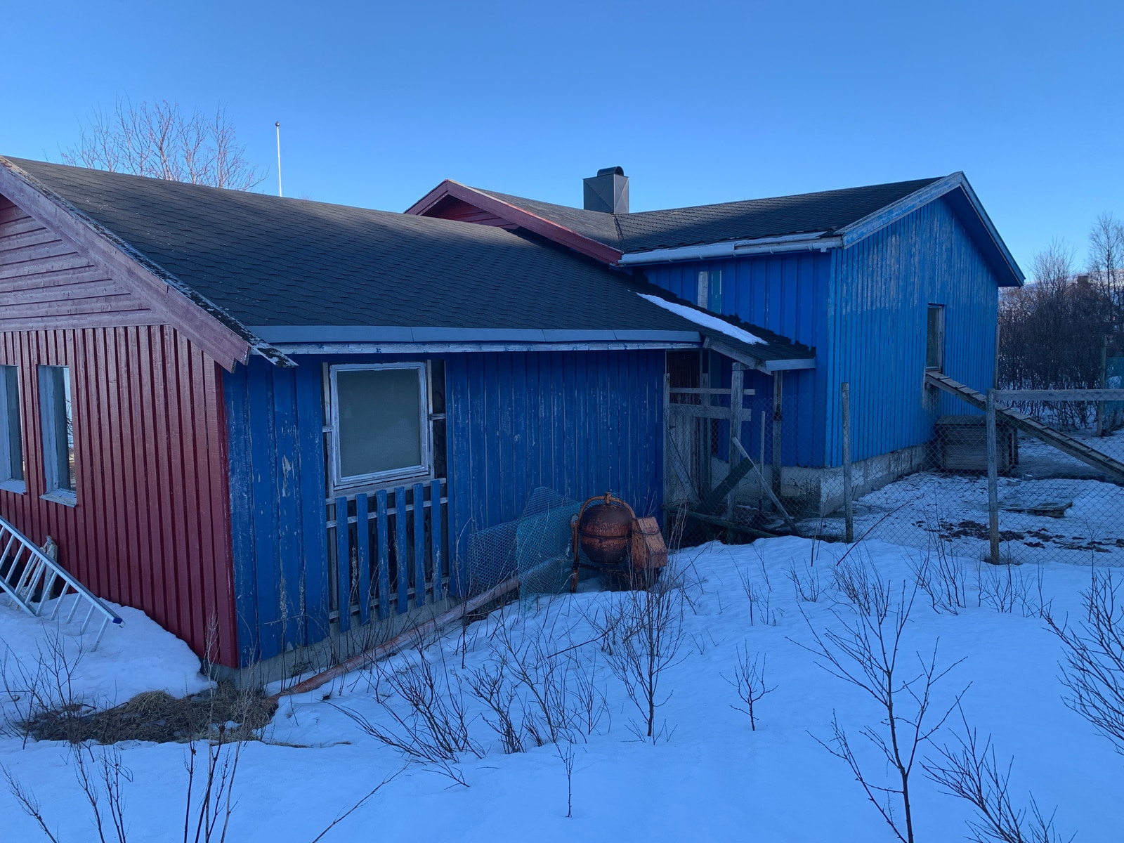 Arealet bak huset, innhengning for hunder. Galleribilde