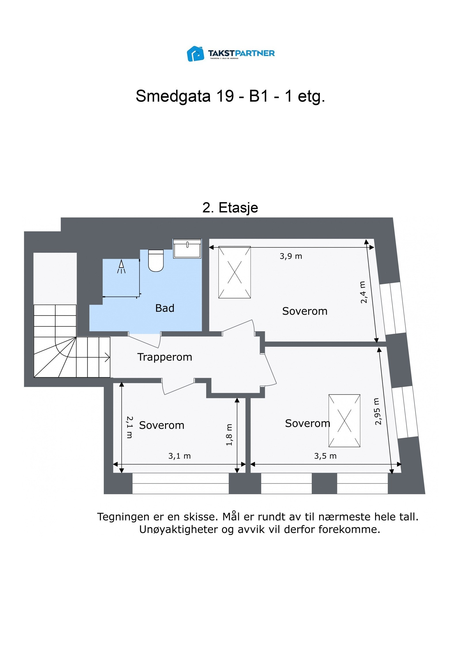 Plantegning 2.etasje Galleribilde