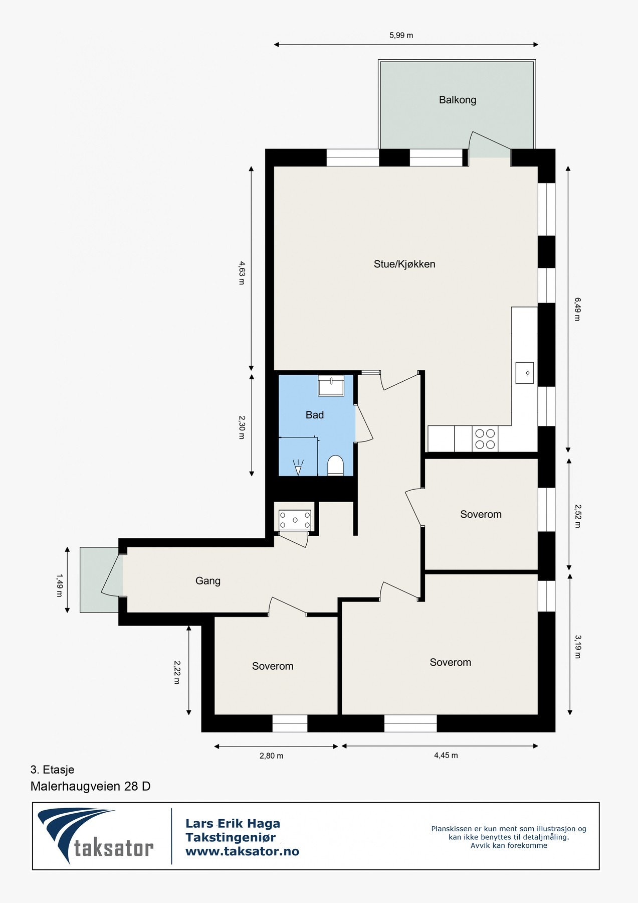 Plantegning - 3. etasje. Galleribilde