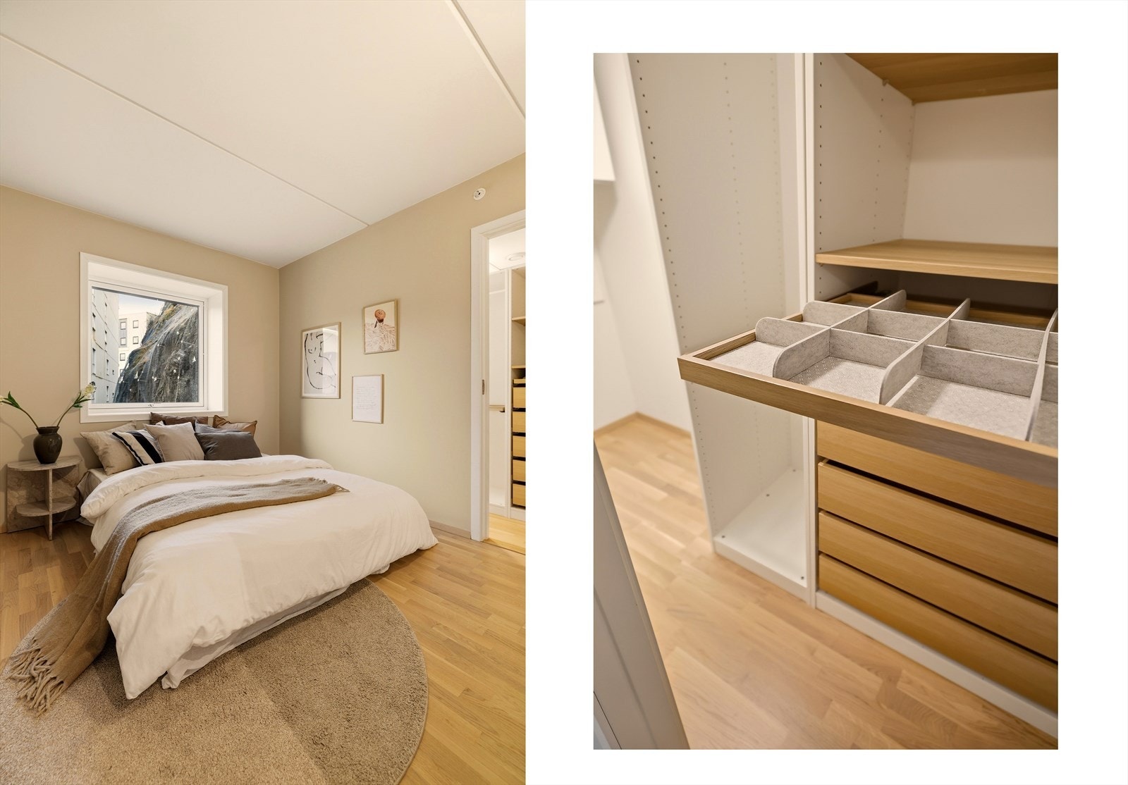 Hovedsoverommet har god plass til både dobbeltseng og kommode. Galleribilde
