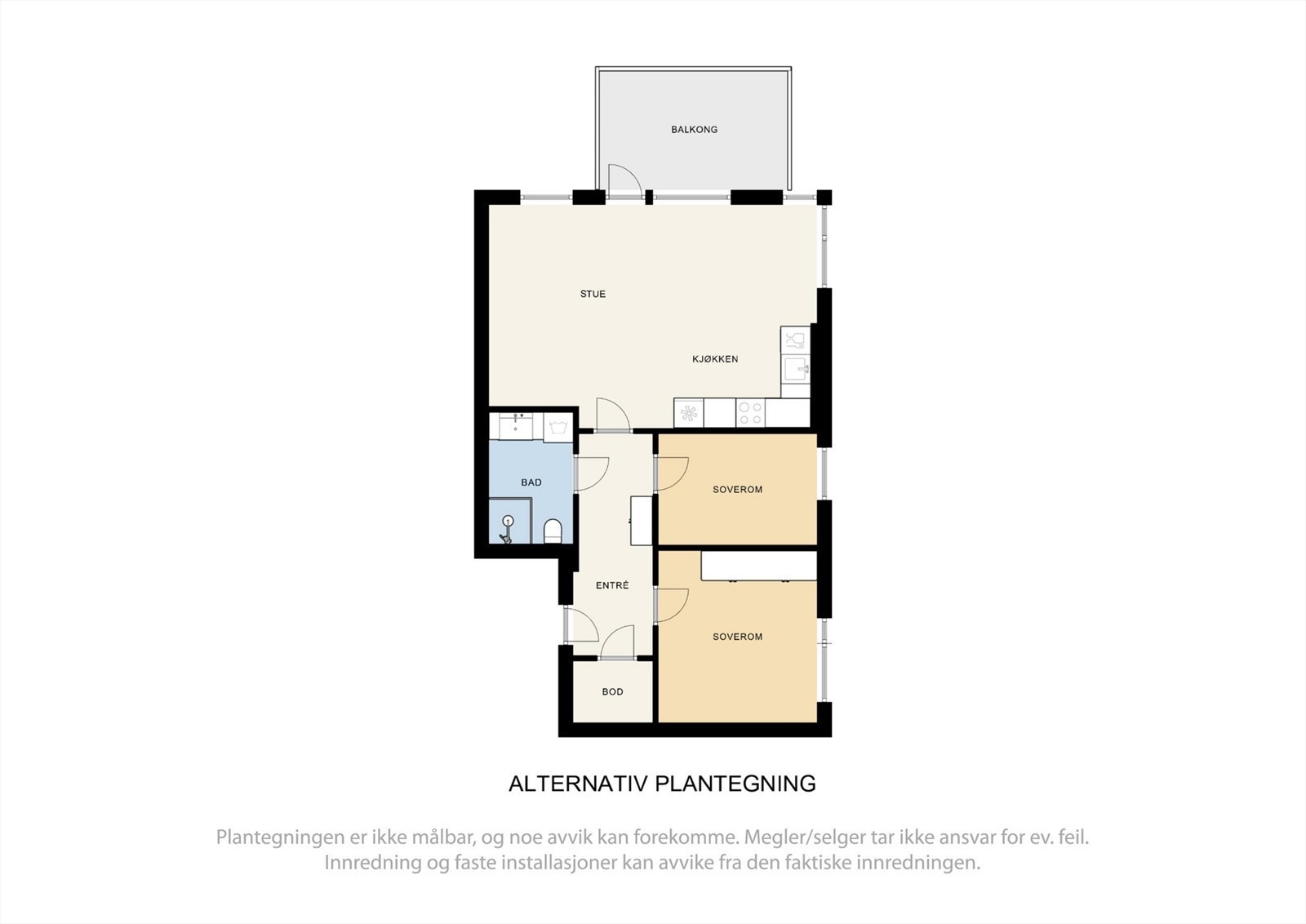 Alternativ plantegning - Bjarne Haugens gate 42 Galleribilde