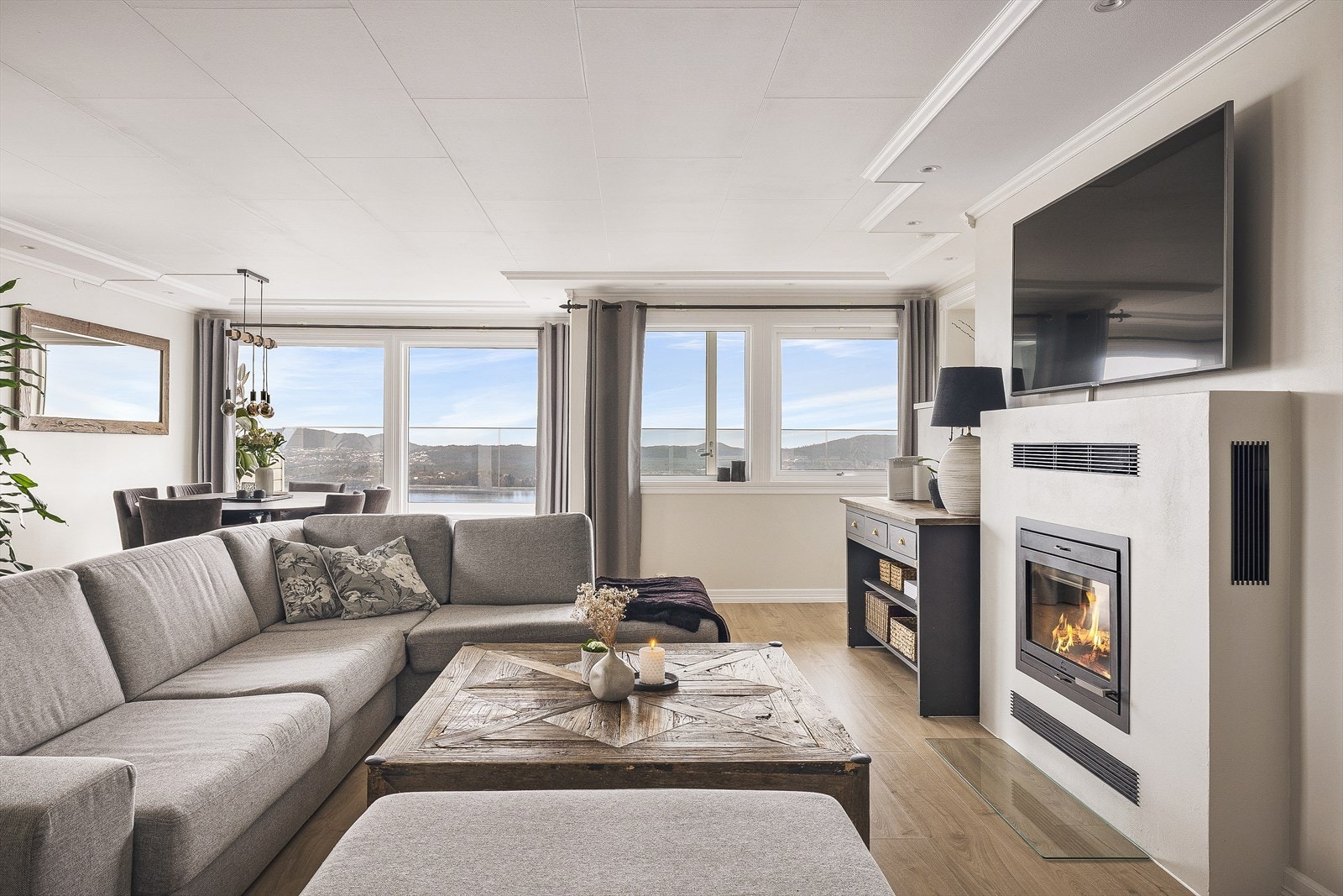 Her kan man innrede akkurat slik man vil, med både spisegruppe og en tv-krok. Galleribilde