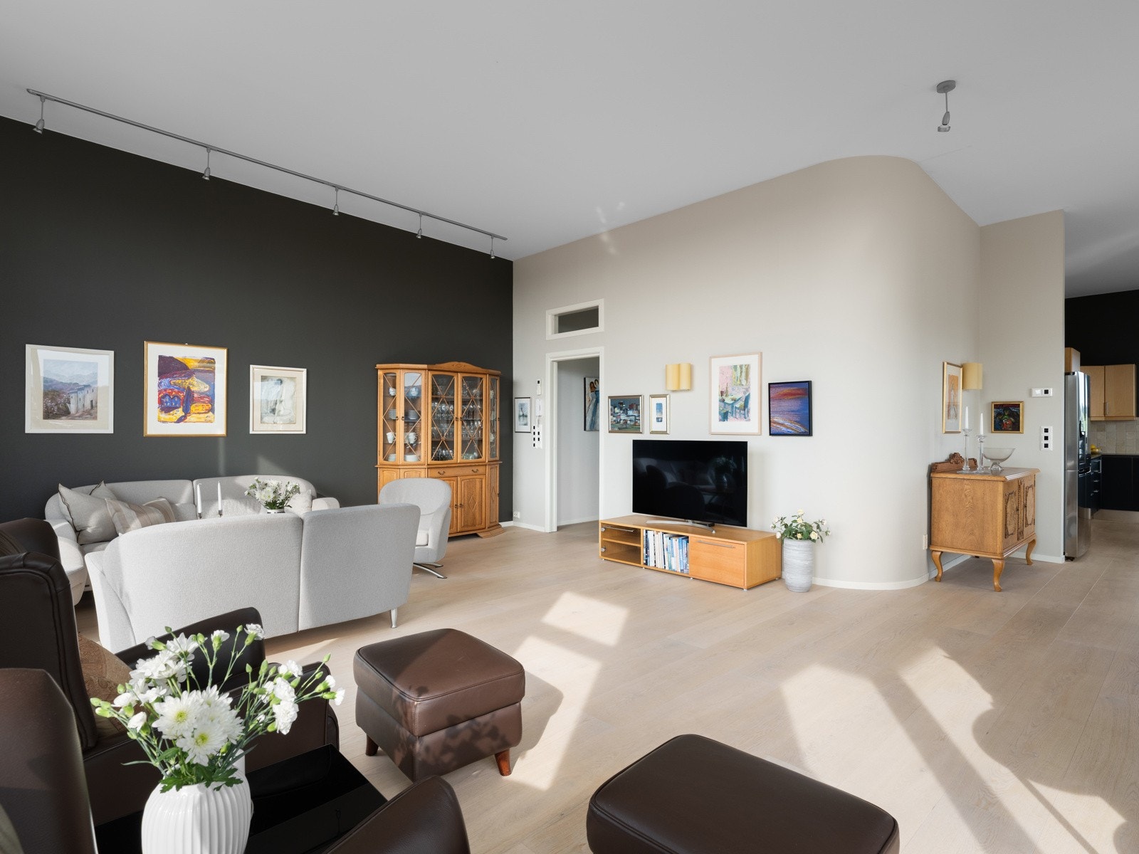 Denne løsningen gir stor fleksibilitet når det kommer til møblering. Galleribilde