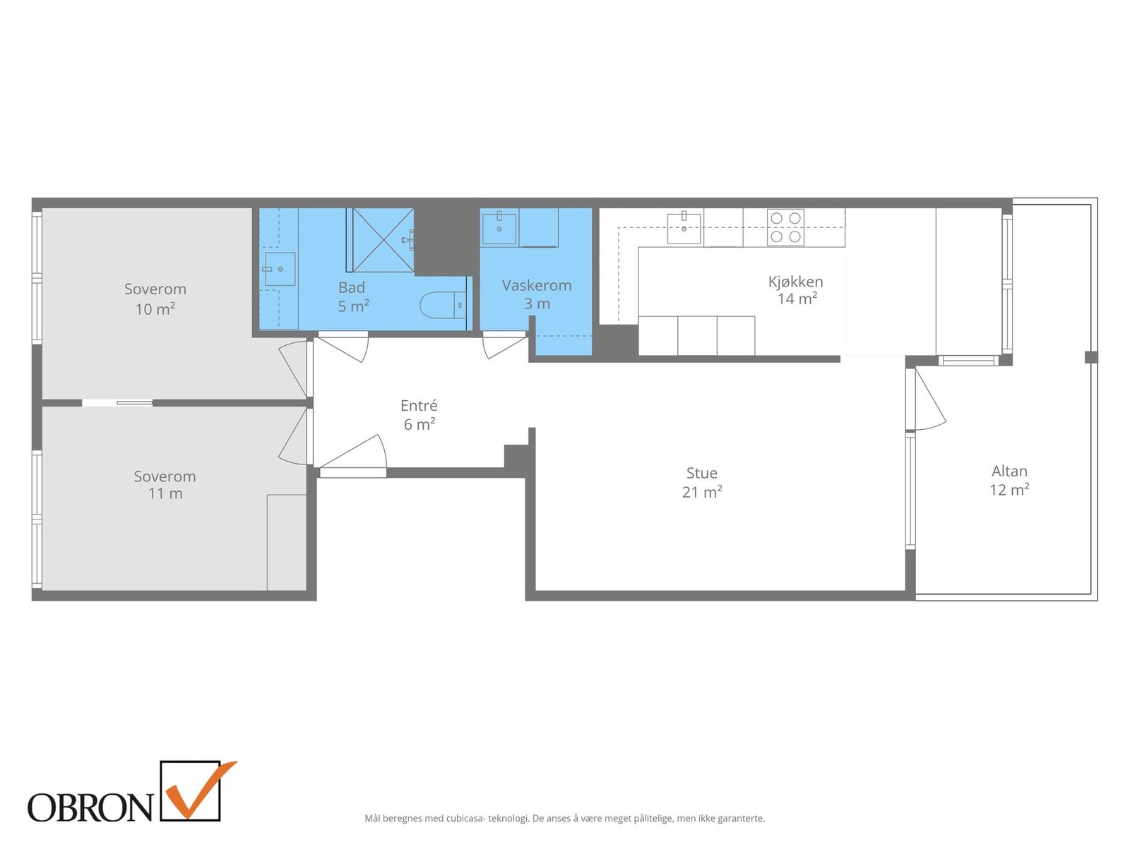 Ta en titt på planskissen og gjør deg kjent med romfordelingen! Galleribilde