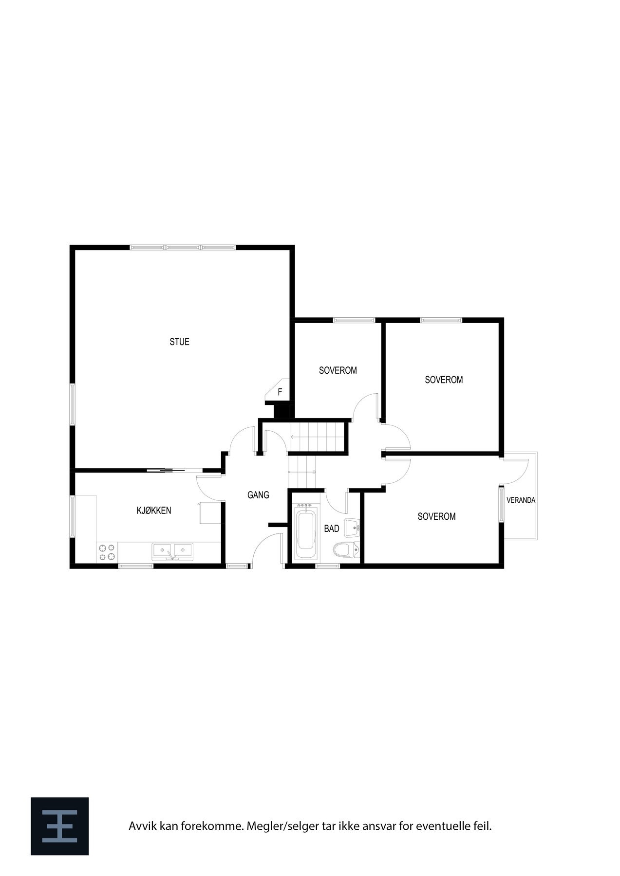 Plantegning - 1. etasje. Galleribilde