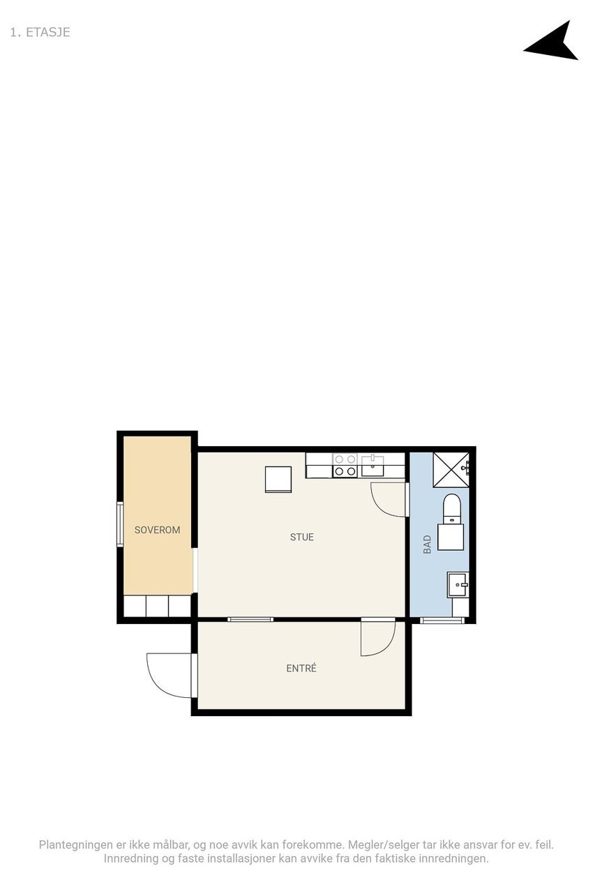 Planskisse utleie/hybeldel. Galleribilde