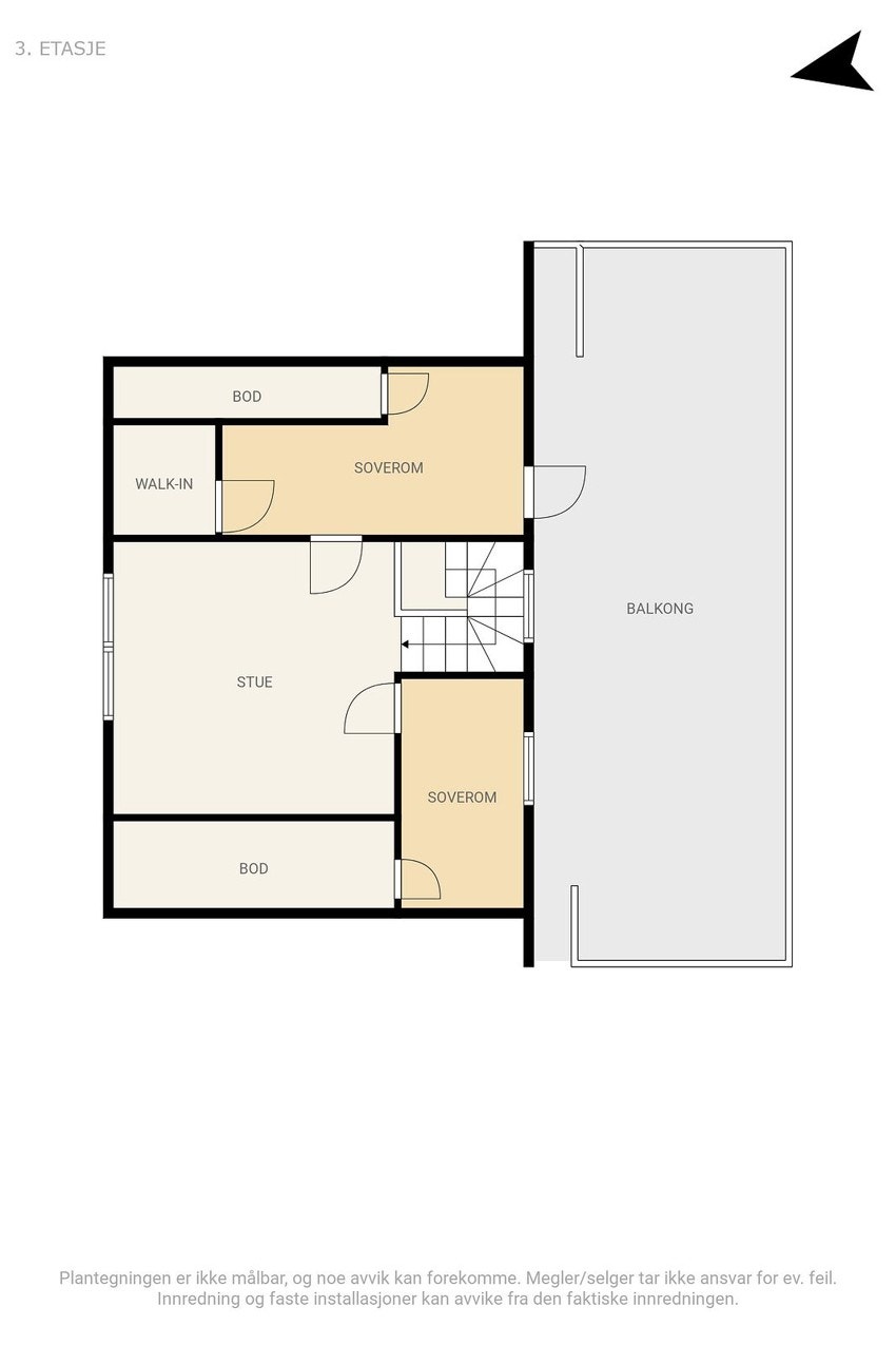 Planskisse loftsetasje Galleribilde