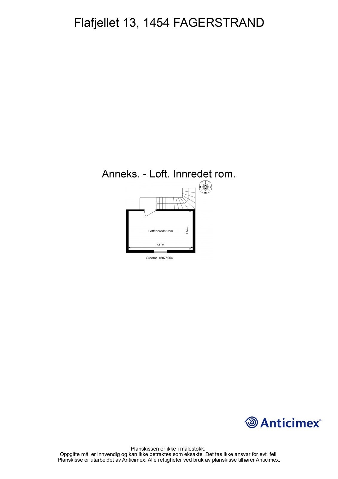 Plantegning anneks 2.etasje Galleribilde