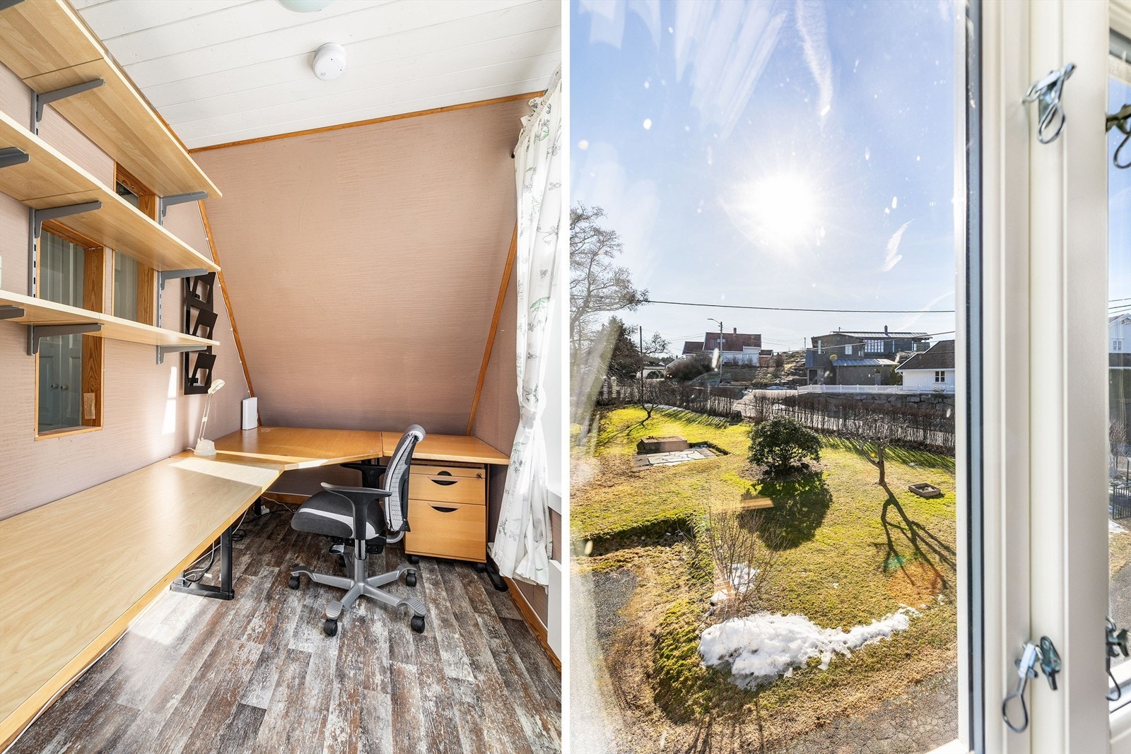 Rom med ca. 5 kvm. gulvflate - benyttet som kontor. Galleribilde