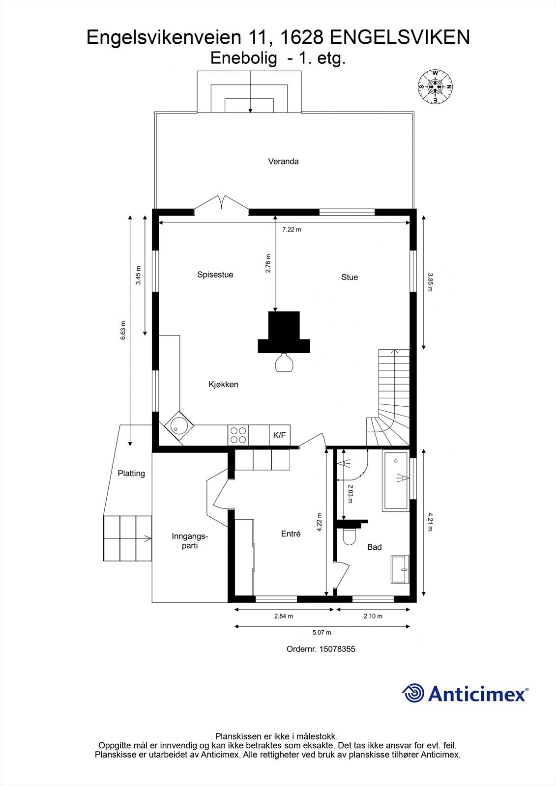 Veiledende skisse av første etasje. Galleribilde