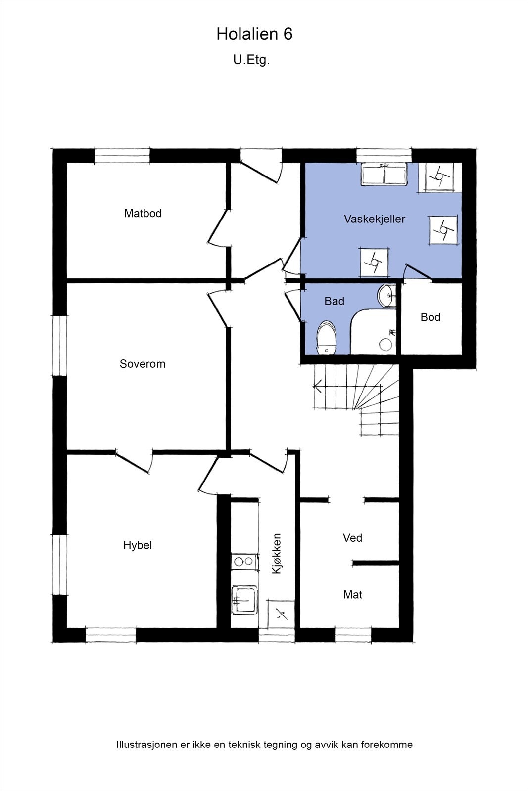 Plantegning underetasje Galleribilde