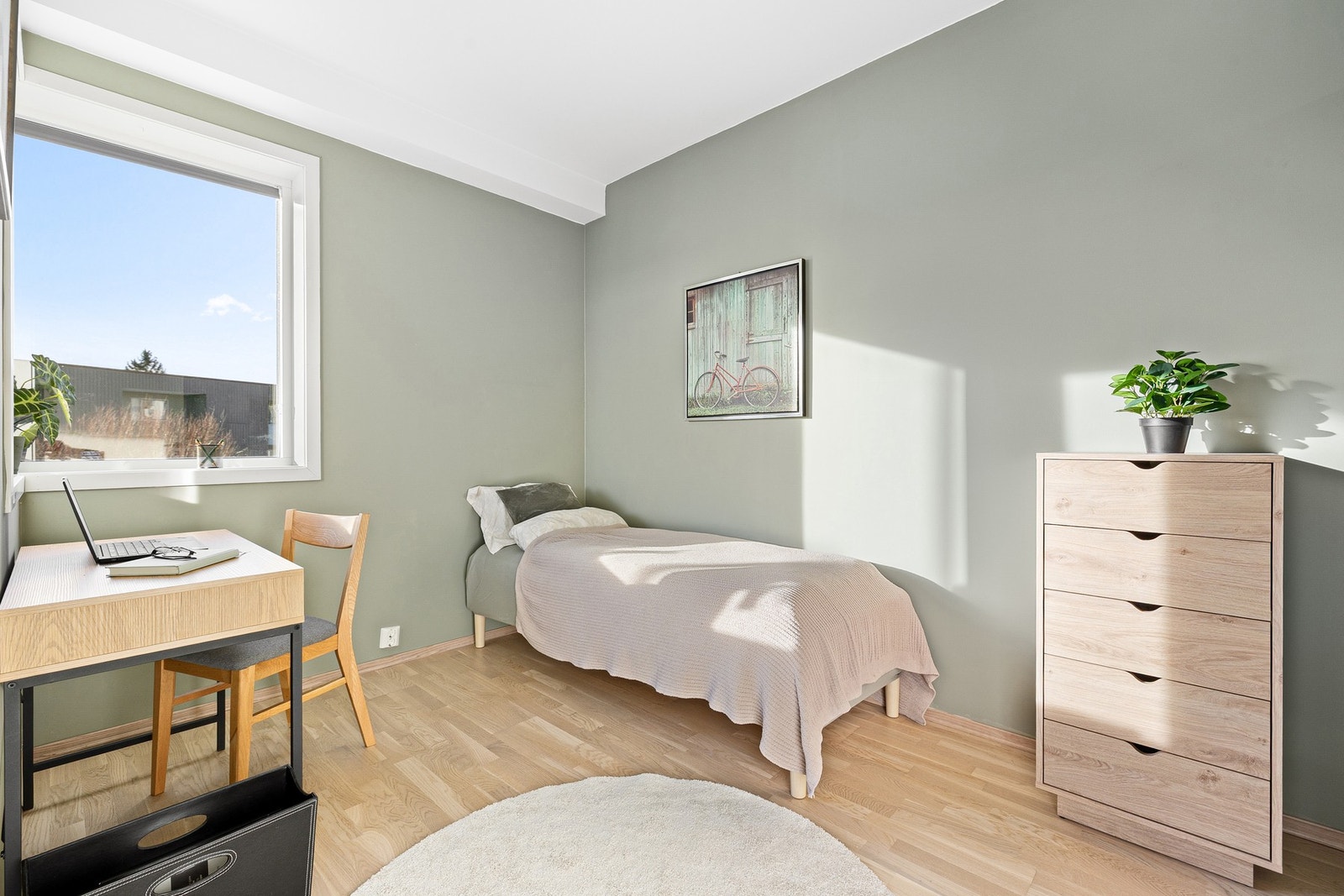 Det andre soverommet er på 7,7 kvm. Galleribilde