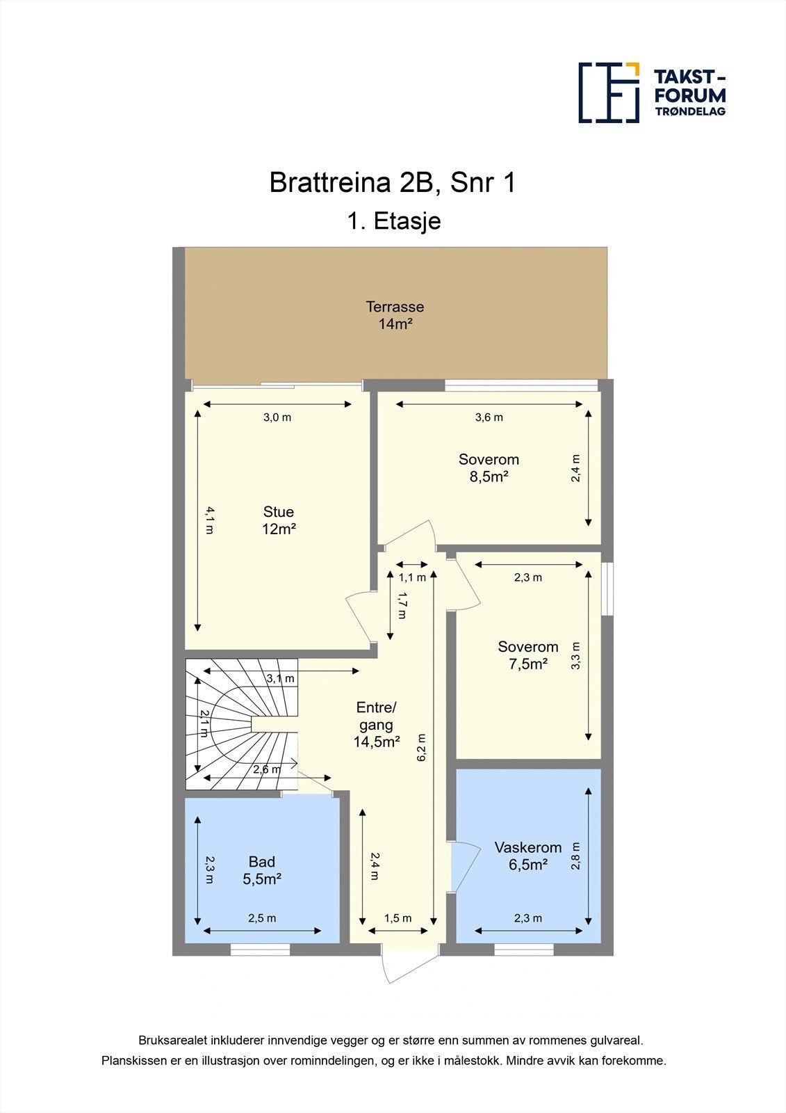 Planskisse 1. etasje Galleribilde