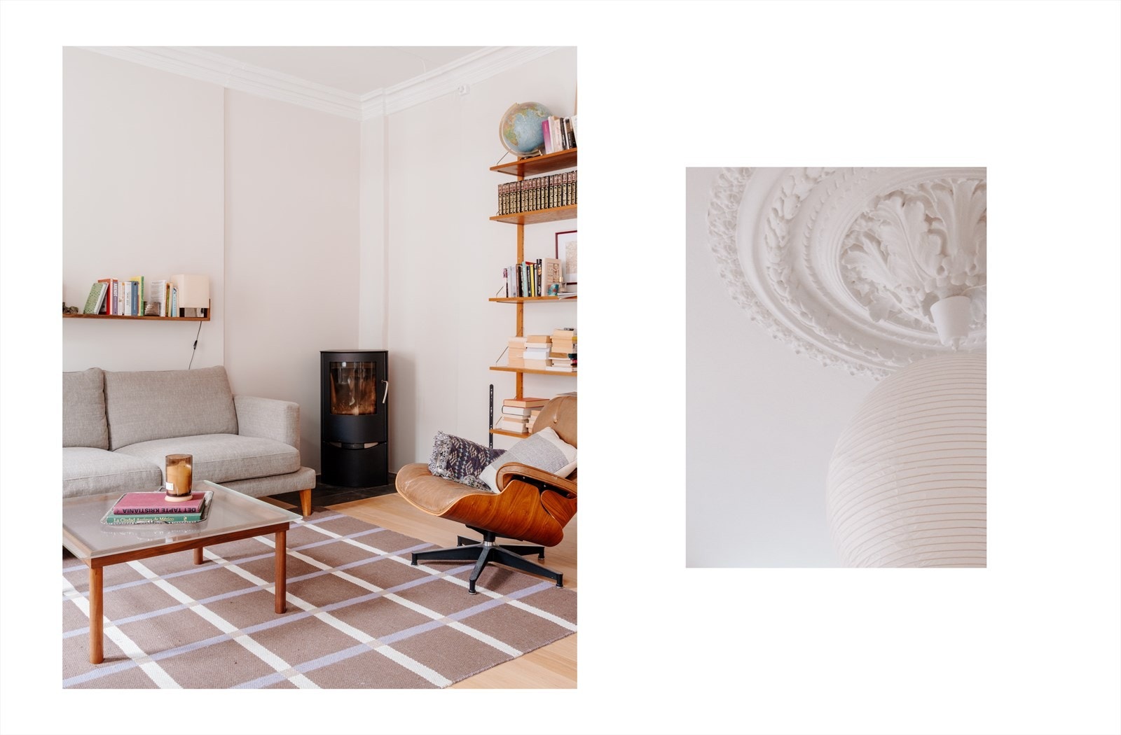 En klassisk og lys bygårdsleilighet med fine detaljer. Galleribilde