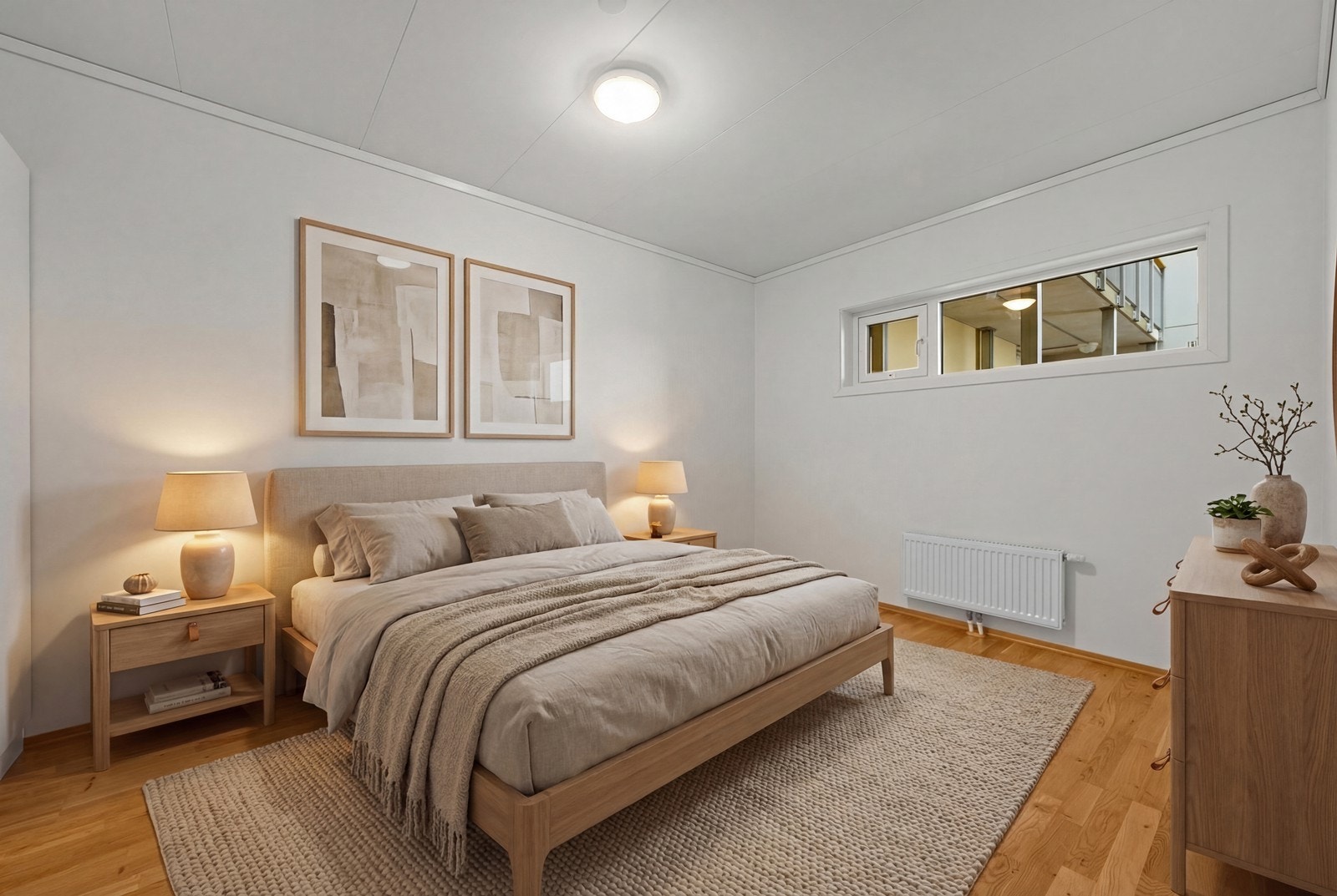 Digitalt møblert soverom Galleribilde