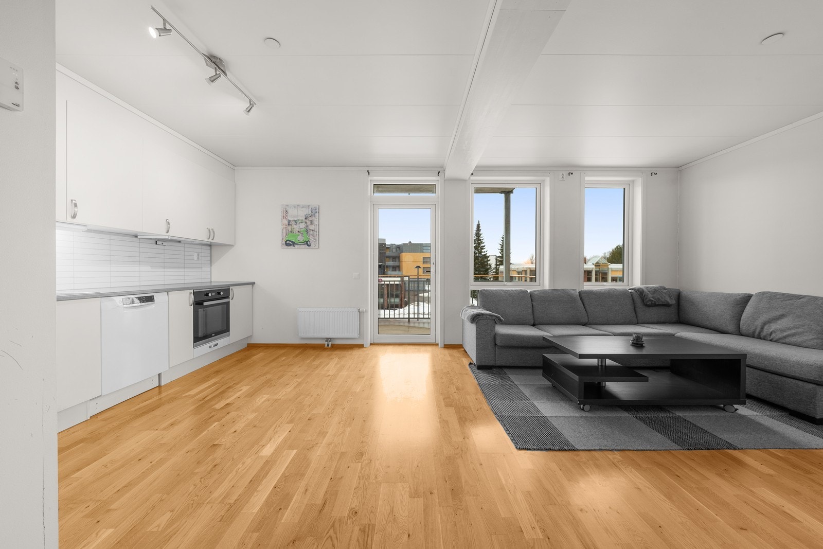 Stue med utgang til balkong Galleribilde