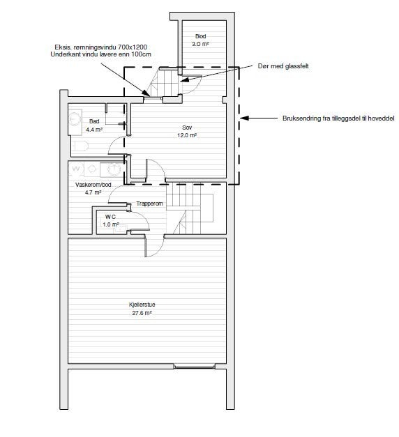 Underetasje med egen inngang Galleribilde
