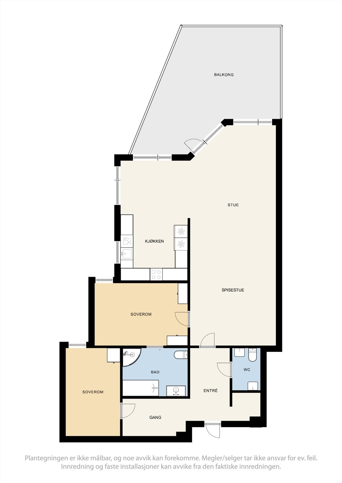 Plantegning av leiligheten. Galleribilde