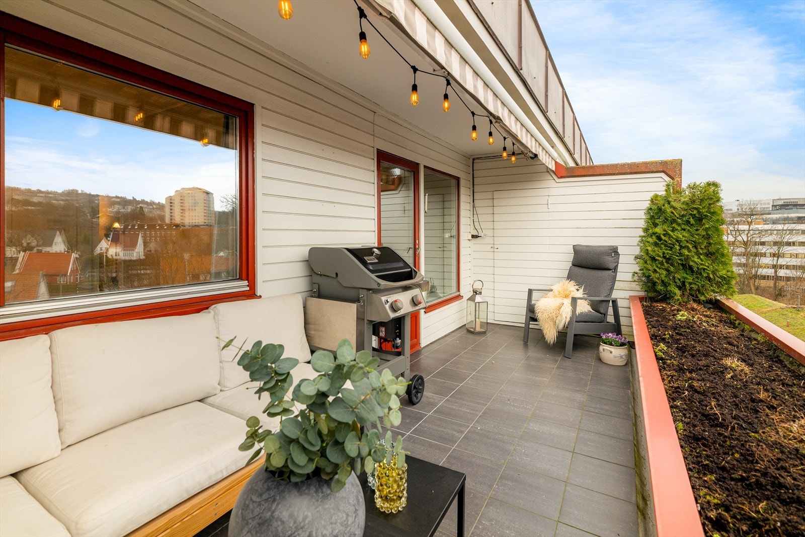 Det er lagringsplass i en utvendig bod. Galleribilde