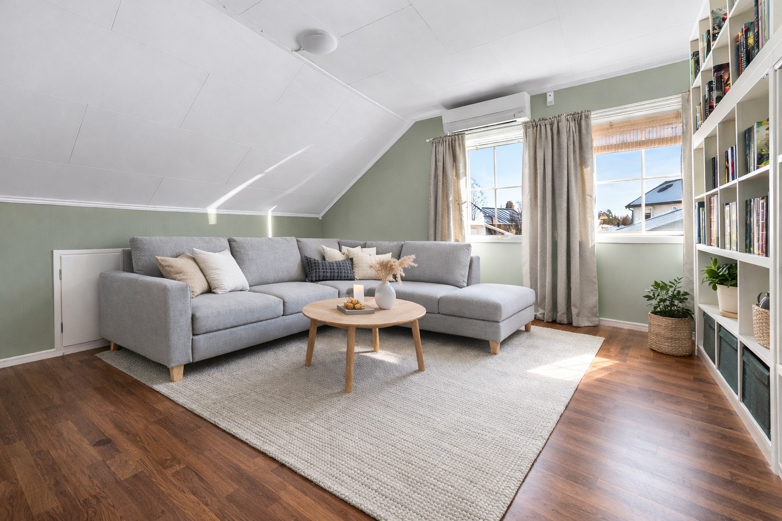 Lofstuen viser digital innredning. Galleribilde