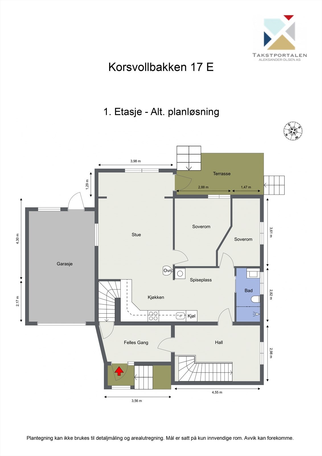 Planløsning 1. etasje - Alternativ løsning Galleribilde