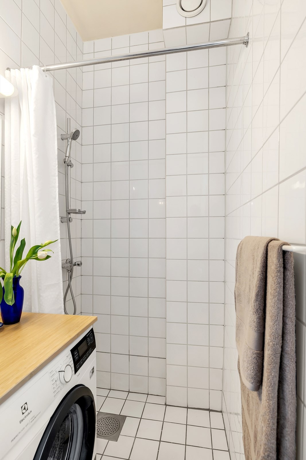 Det er opplegg for vaskemaskin. Galleribilde