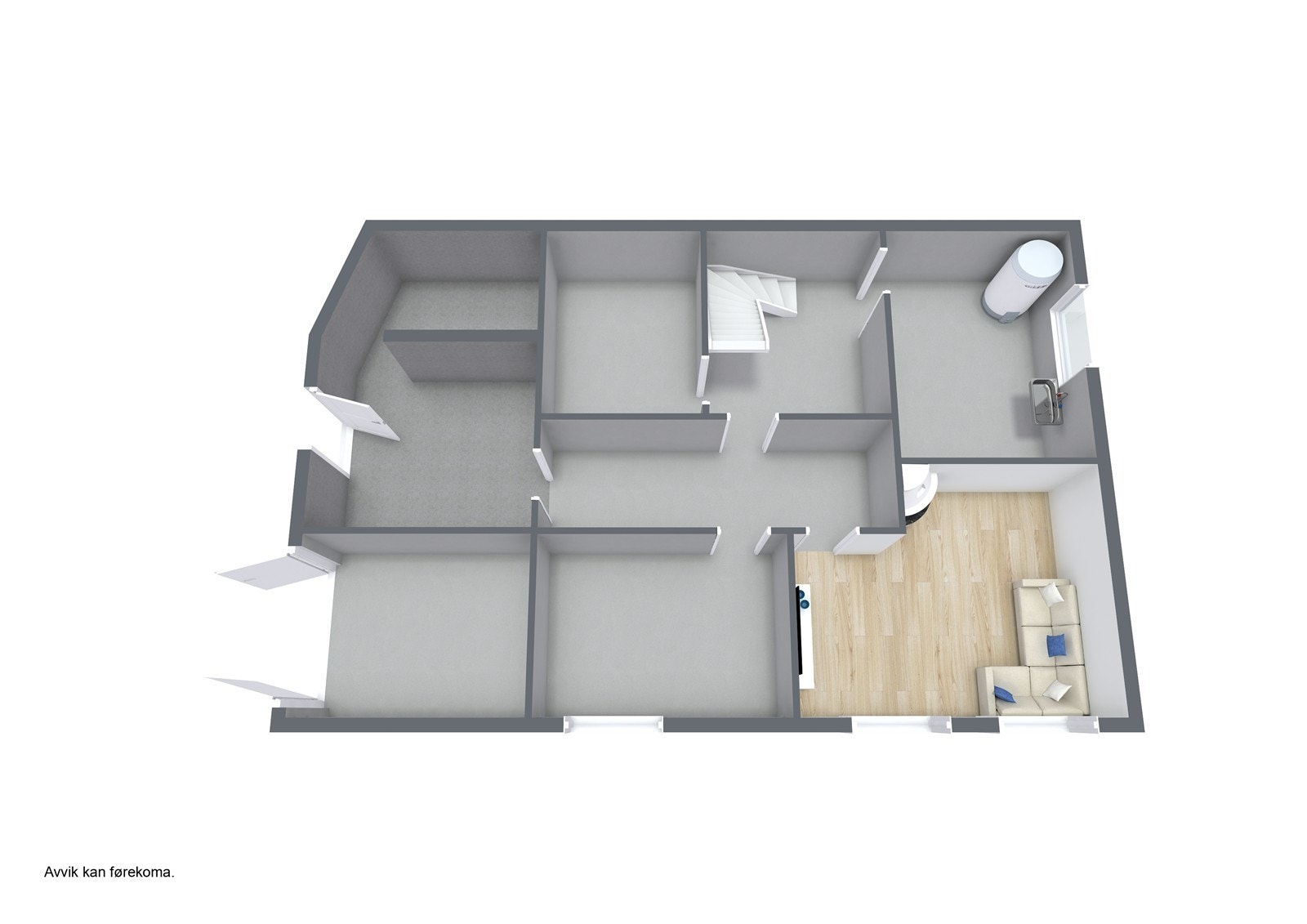 Planteikning 3D - kjellar. Galleribilde