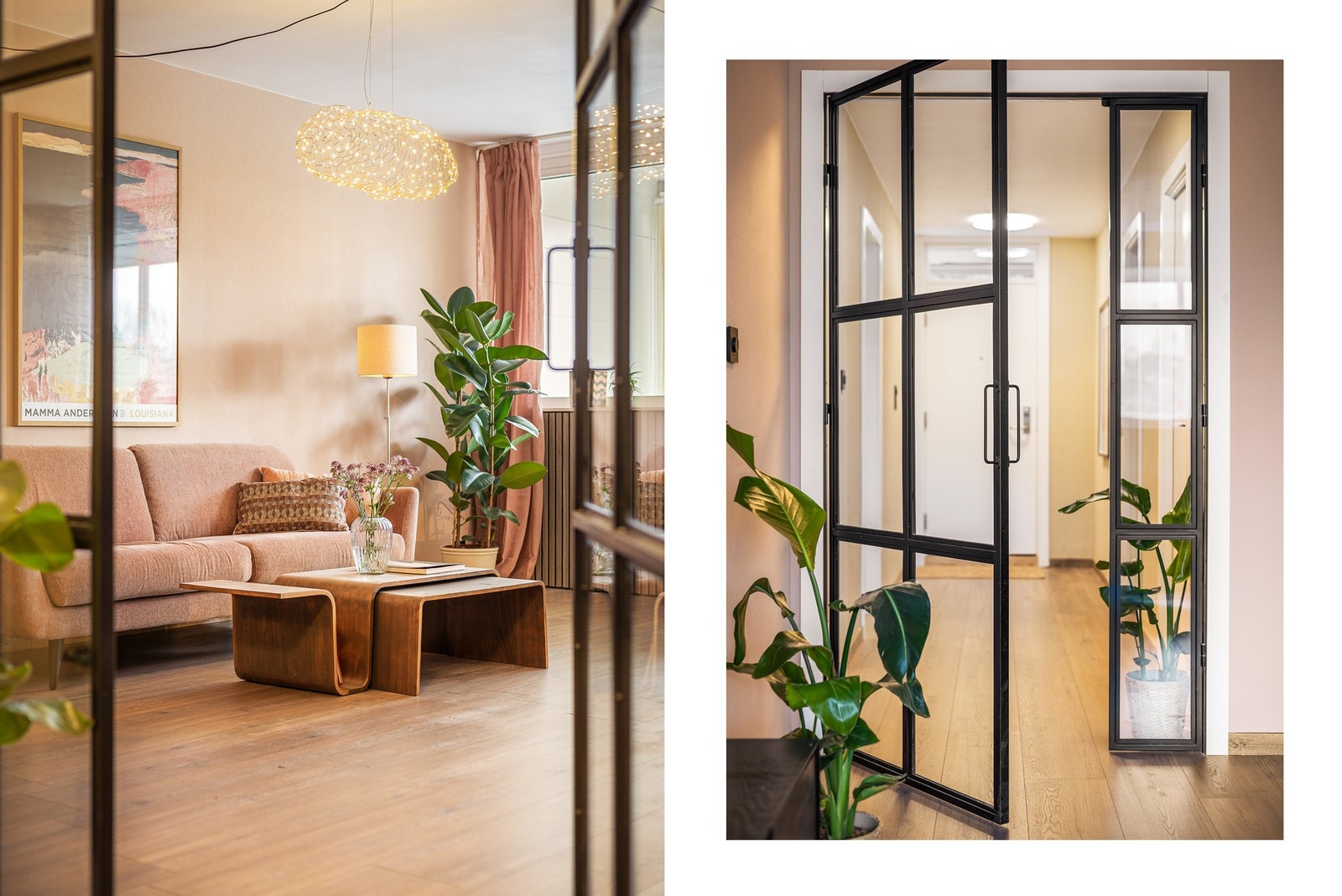 Stilren New York dør til stuen. Galleribilde