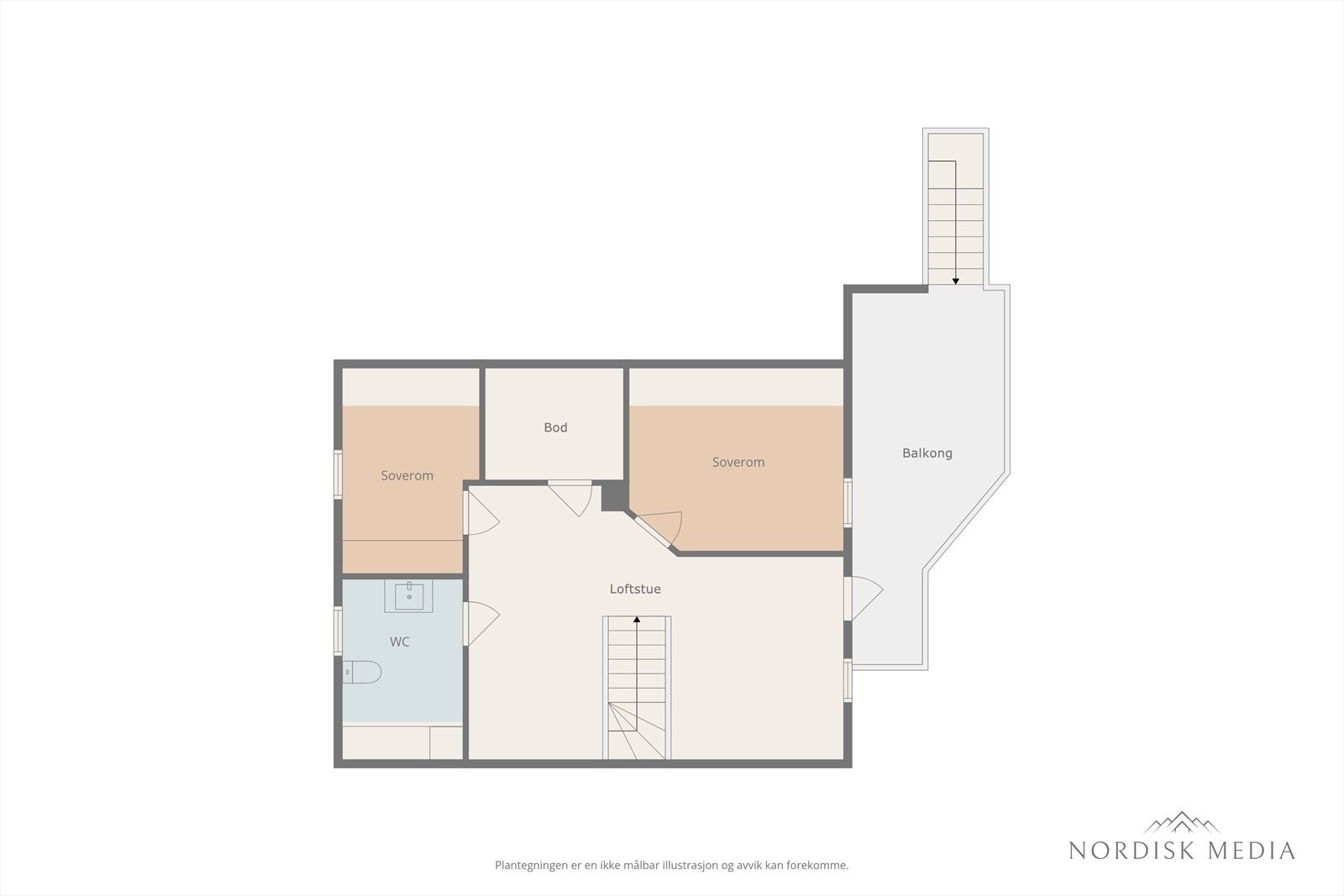 Plantegning loft. Galleribilde