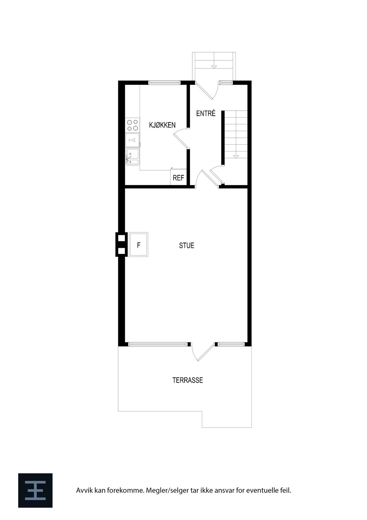Plantegning 1. etg Galleribilde