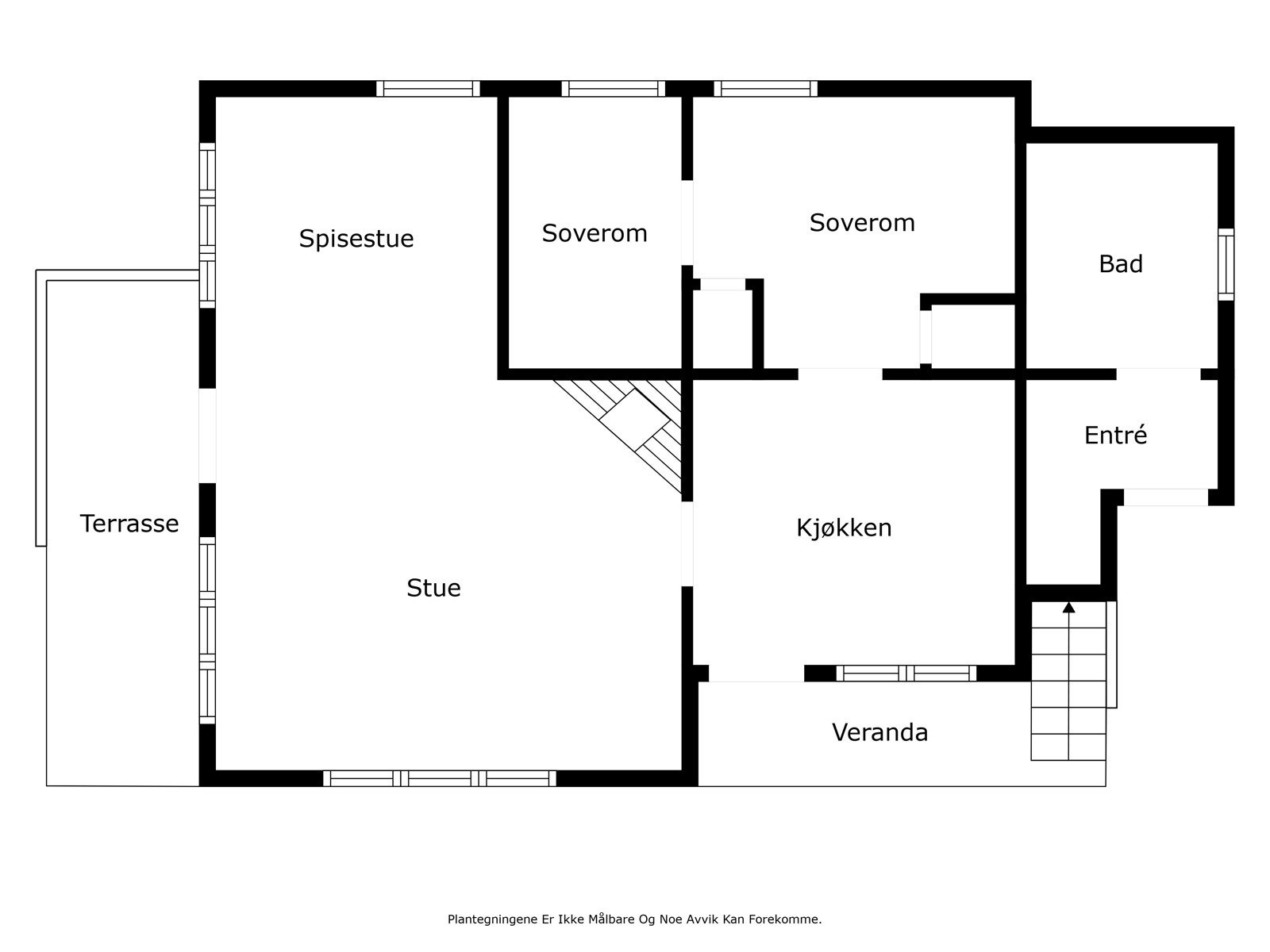 Plantegning 1 etg Tuddalsvegen Galleribilde